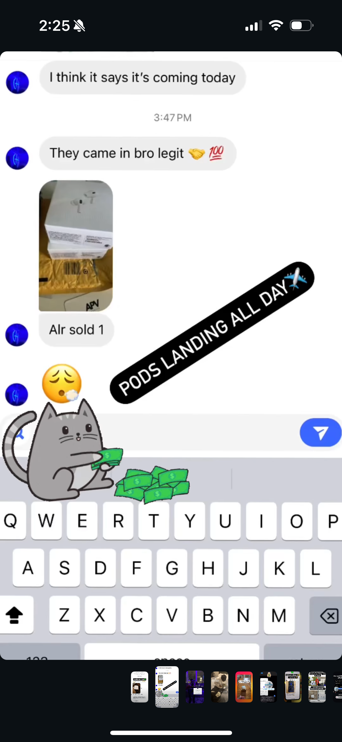 AirPods landing all day - customer messages